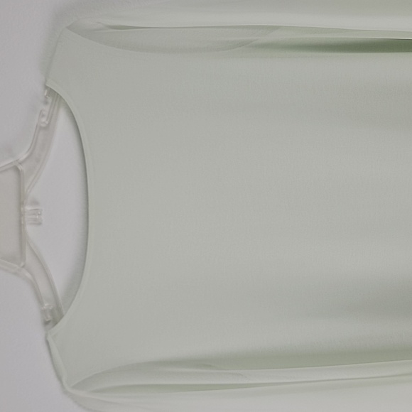 Soft Surroundings Pastel Light Green Chiffon Layered Women's Long Sleeve Top L - Picture 11 of 13
